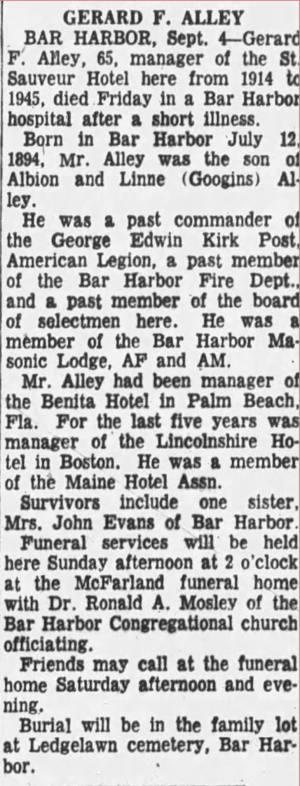 Gerard F. Alley's obituary