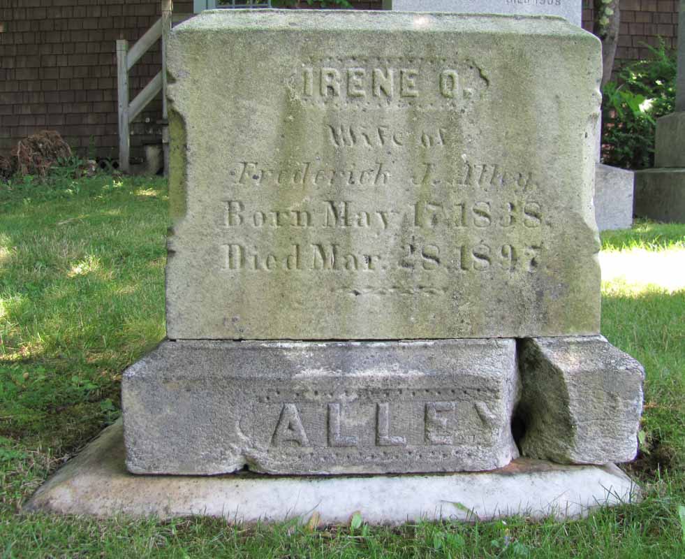 Irene O. Alley's gravestone